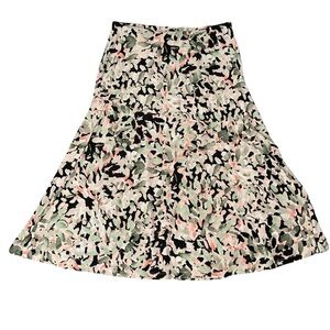 Abstract Pastel Midi Skater Skirt | Petite Medium